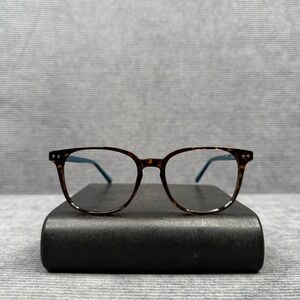 Zenni Optical Tortoiseshell Teal Square Y2K Eyeglasses Frames 4443425 Vtg